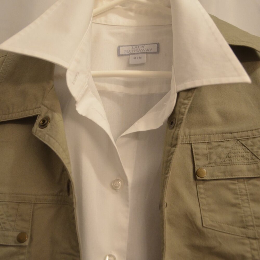 2  Classic White Cotton  Shirts Joe and Lady Hathaway 2/$28